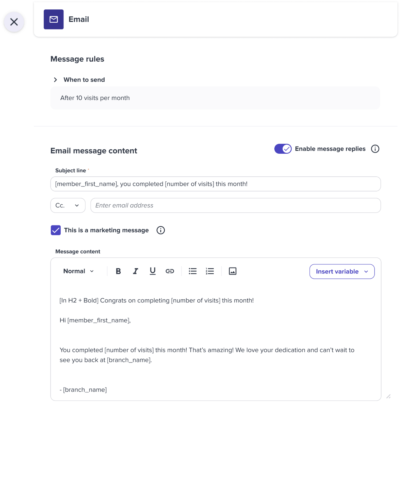 Two-Way Communication - Messages – Glofox