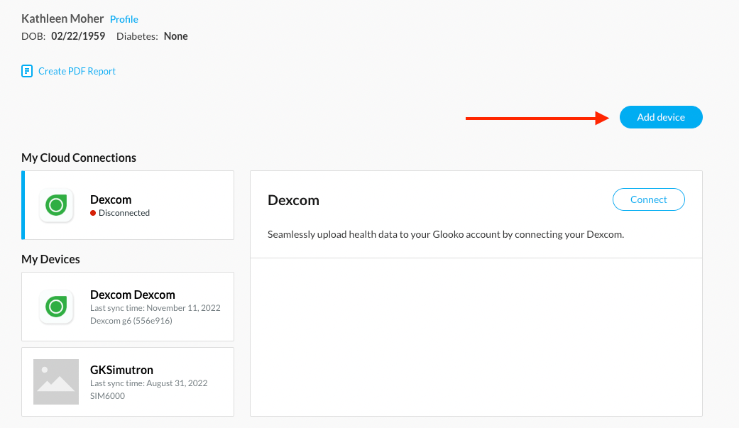 Adding a Diabetes Device from the Glooko Web App – Glooko Support