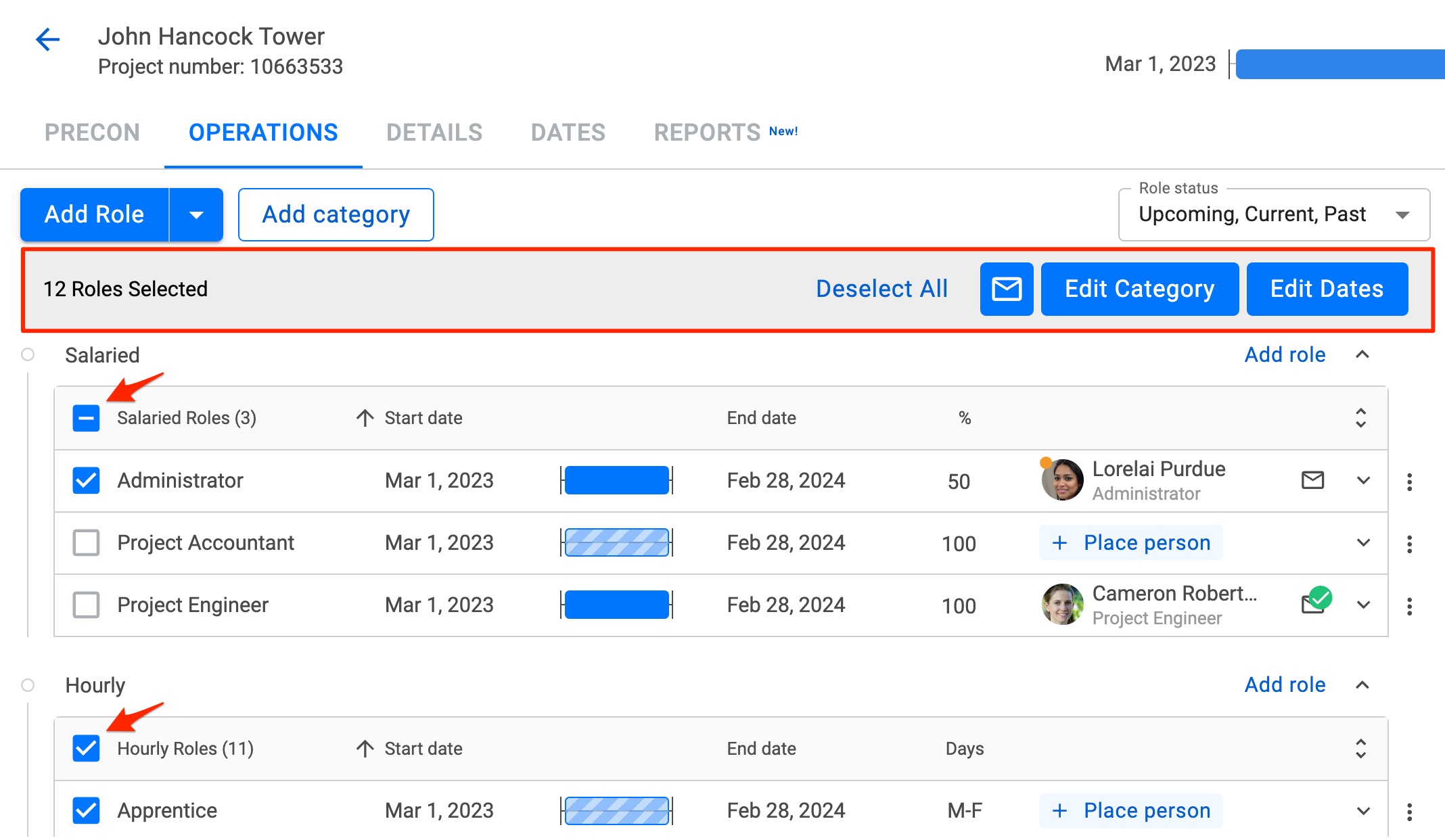 Edit Role Dates Support Help Desk