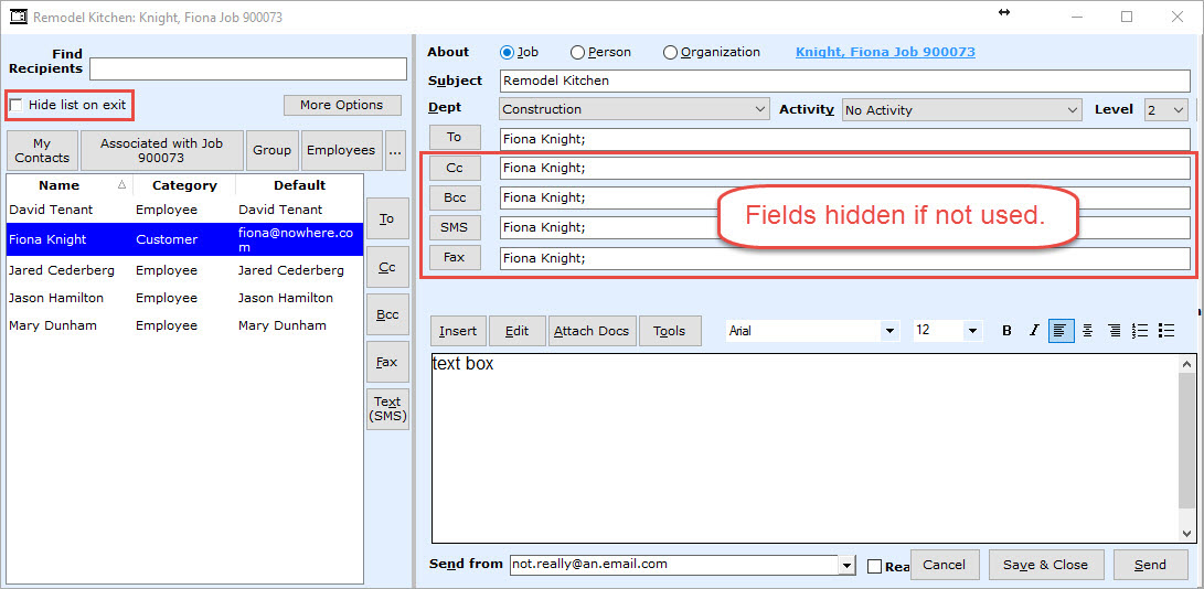 Journal/Email Entry Screen Chronicle Help Center