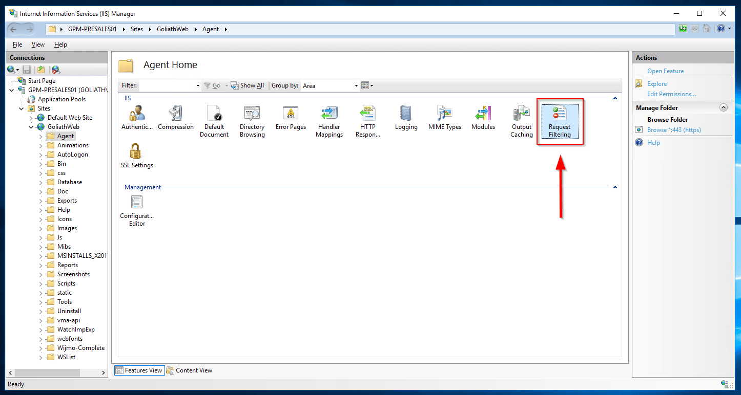 IIS Request Filtering Causing GPM Performance Issues Goliath