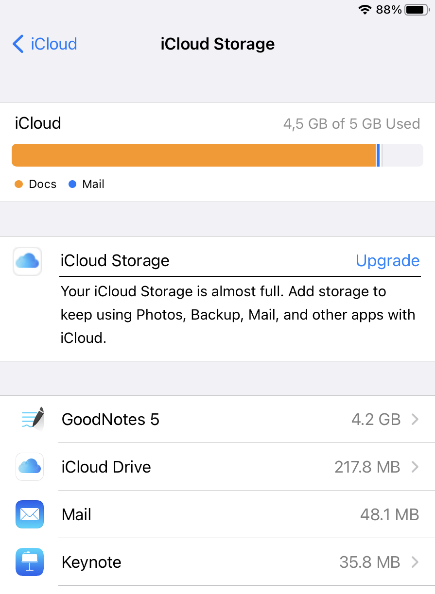 [GoodNotes 5] Why is there a difference between the "GoodNotes" storage