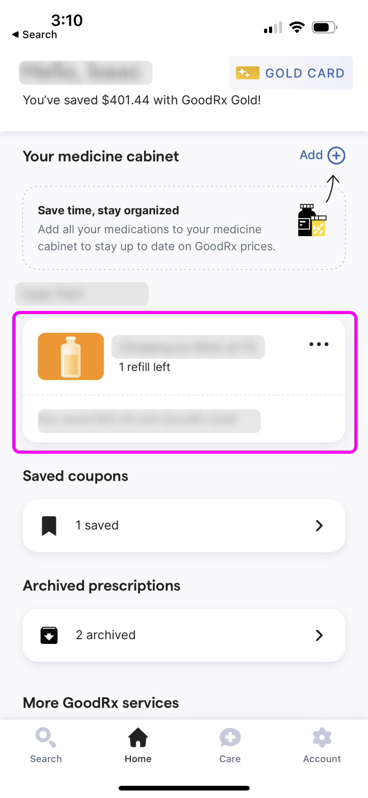 How do I view my GoodRx Gold purchase history? Support