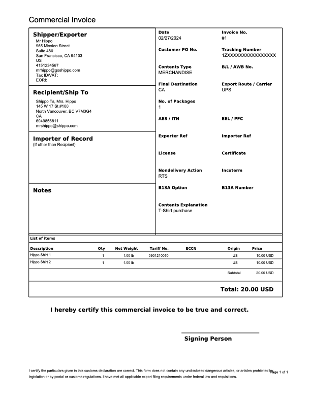 Commercial Invoices and Paperless Trade – Shippo