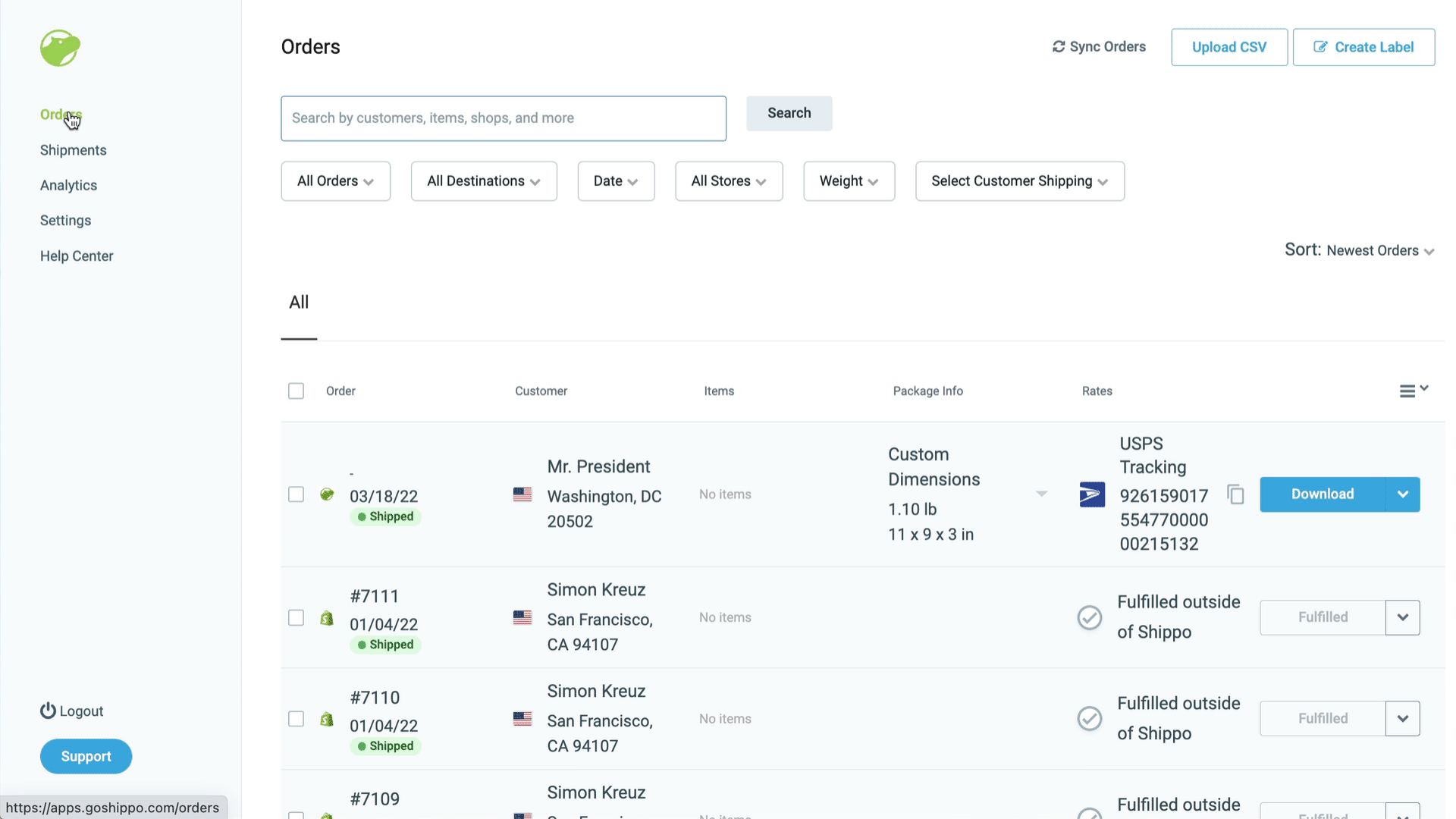 Refund a Label Created in Shippo Shippo