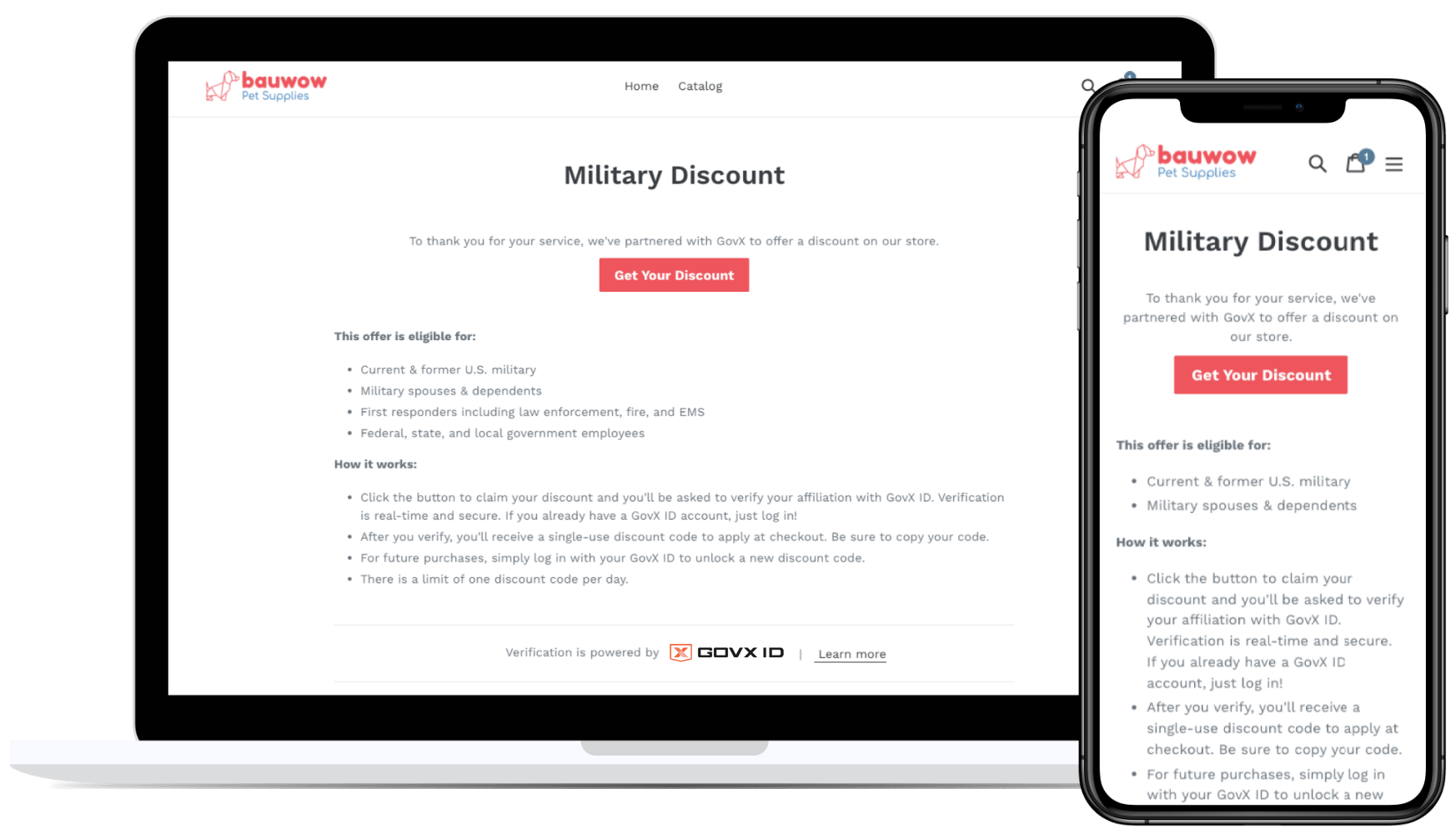 Create a discount page on your store GovX Inc.