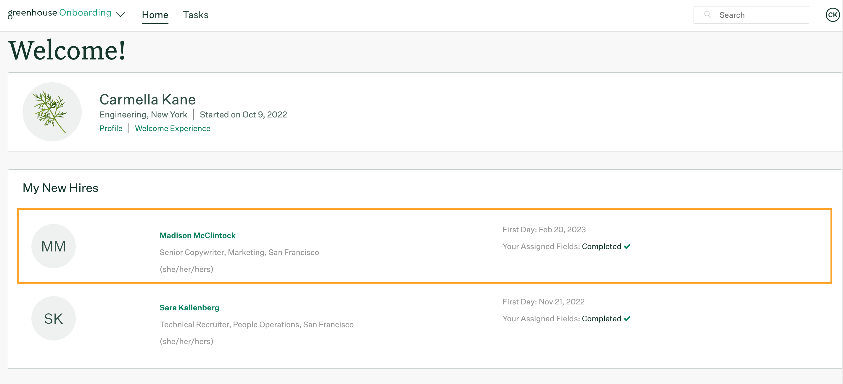 Manager access to employee profiles Greenhouse Support