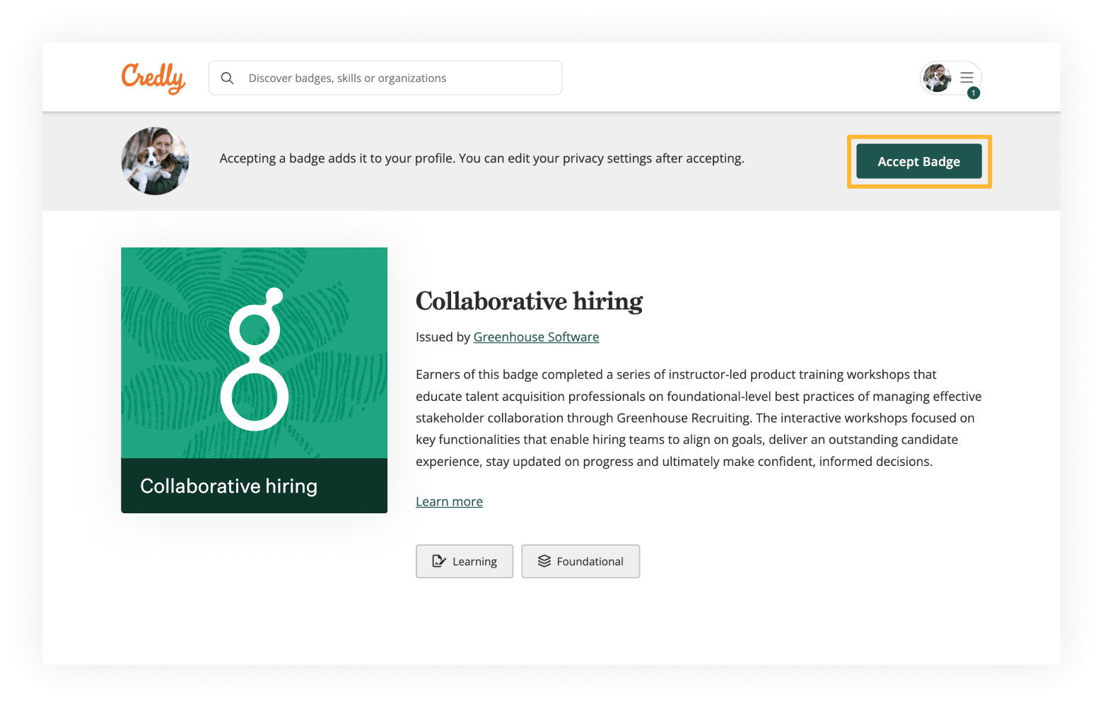 Learn Greenhouse badge guide Greenhouse Support
