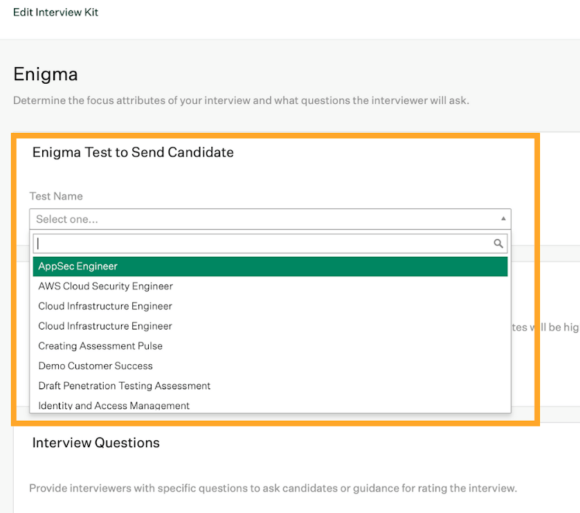 Enigma integration Greenhouse Support