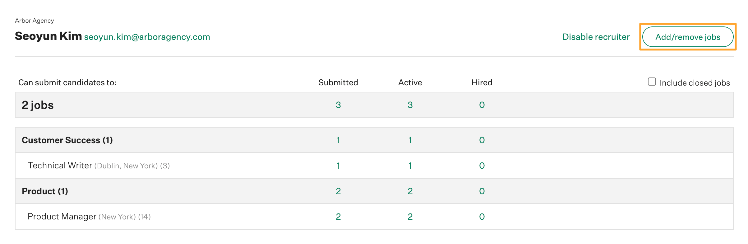 Configure agencies and agency recruiters Greenhouse Support