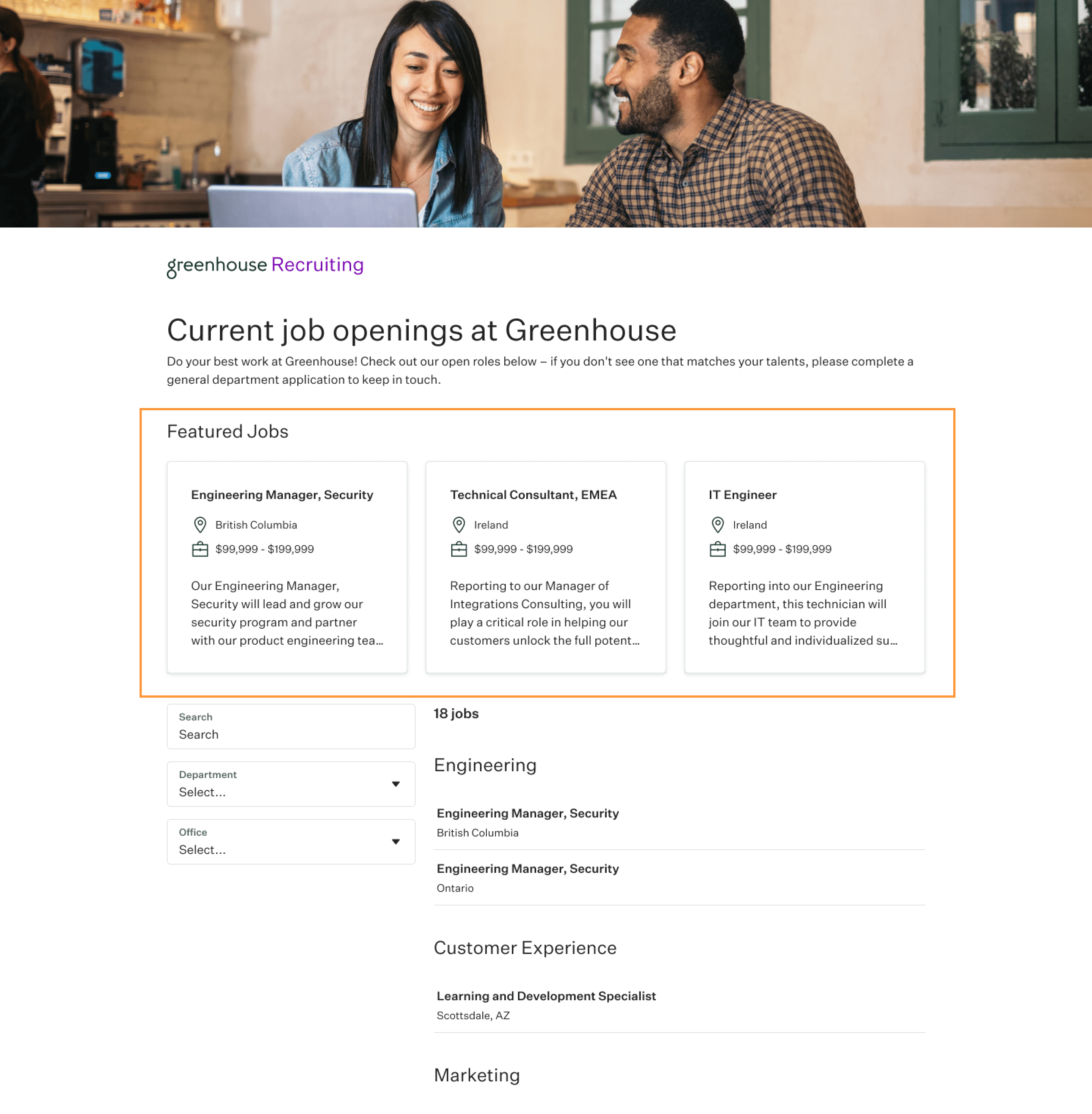 Feature external job posts – Greenhouse Support