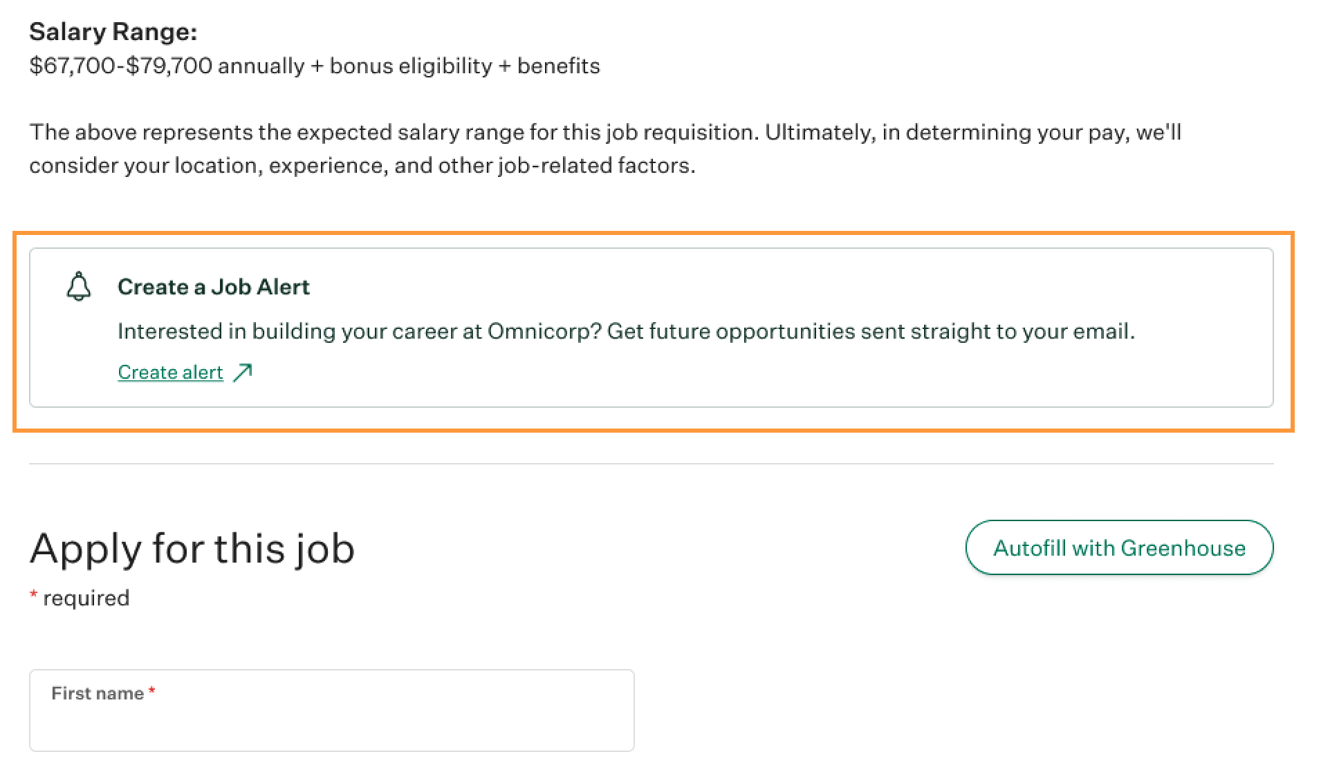 Allow candidates to create job alerts Greenhouse Support