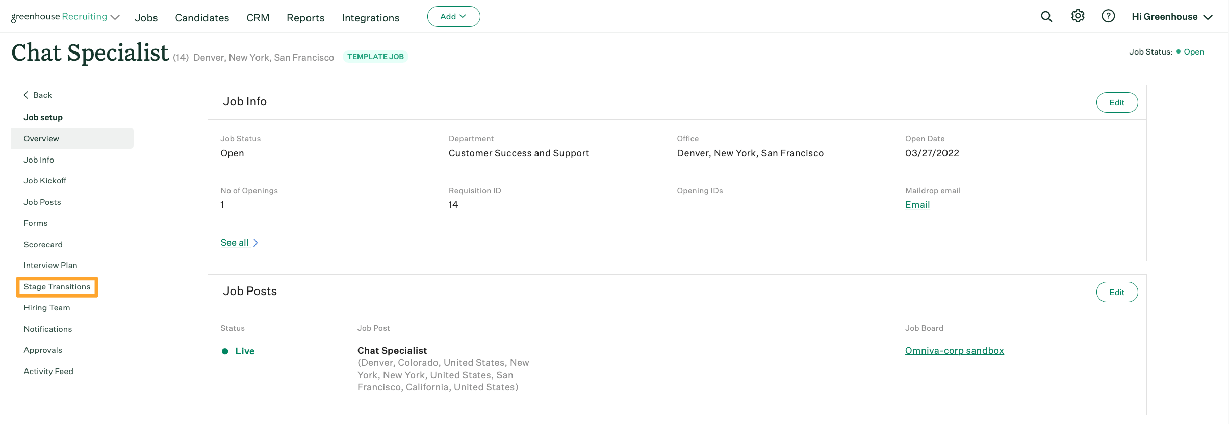 Copy a stage transition rule Greenhouse Support