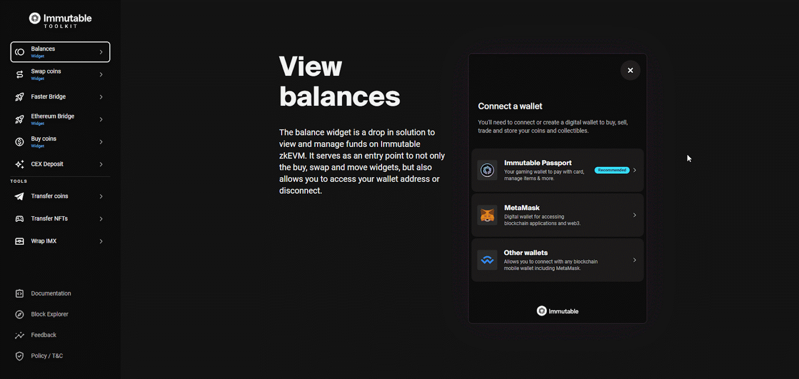 Move your funds from another chain to Immutable zkEVM with LayerSwap