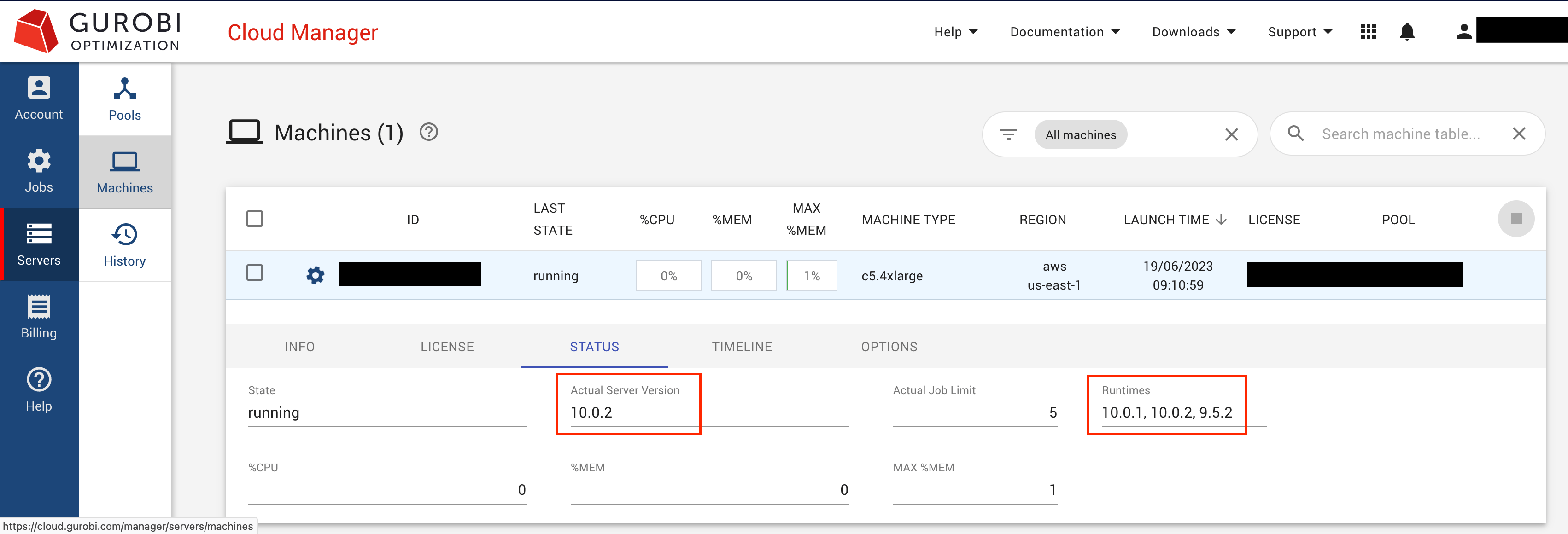 Why are there different versions of Gurobi available on Instant Cloud