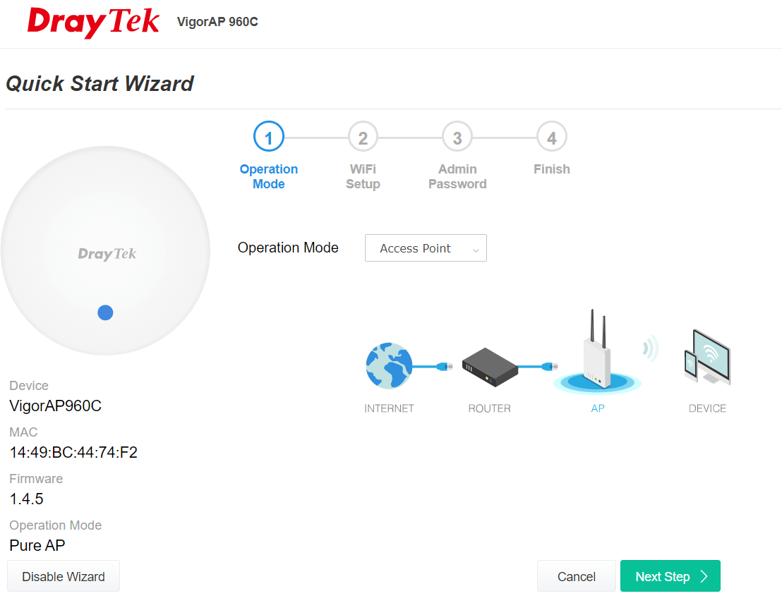 Draytek AP setup (Central AP management and Meshing) guide – Habitech