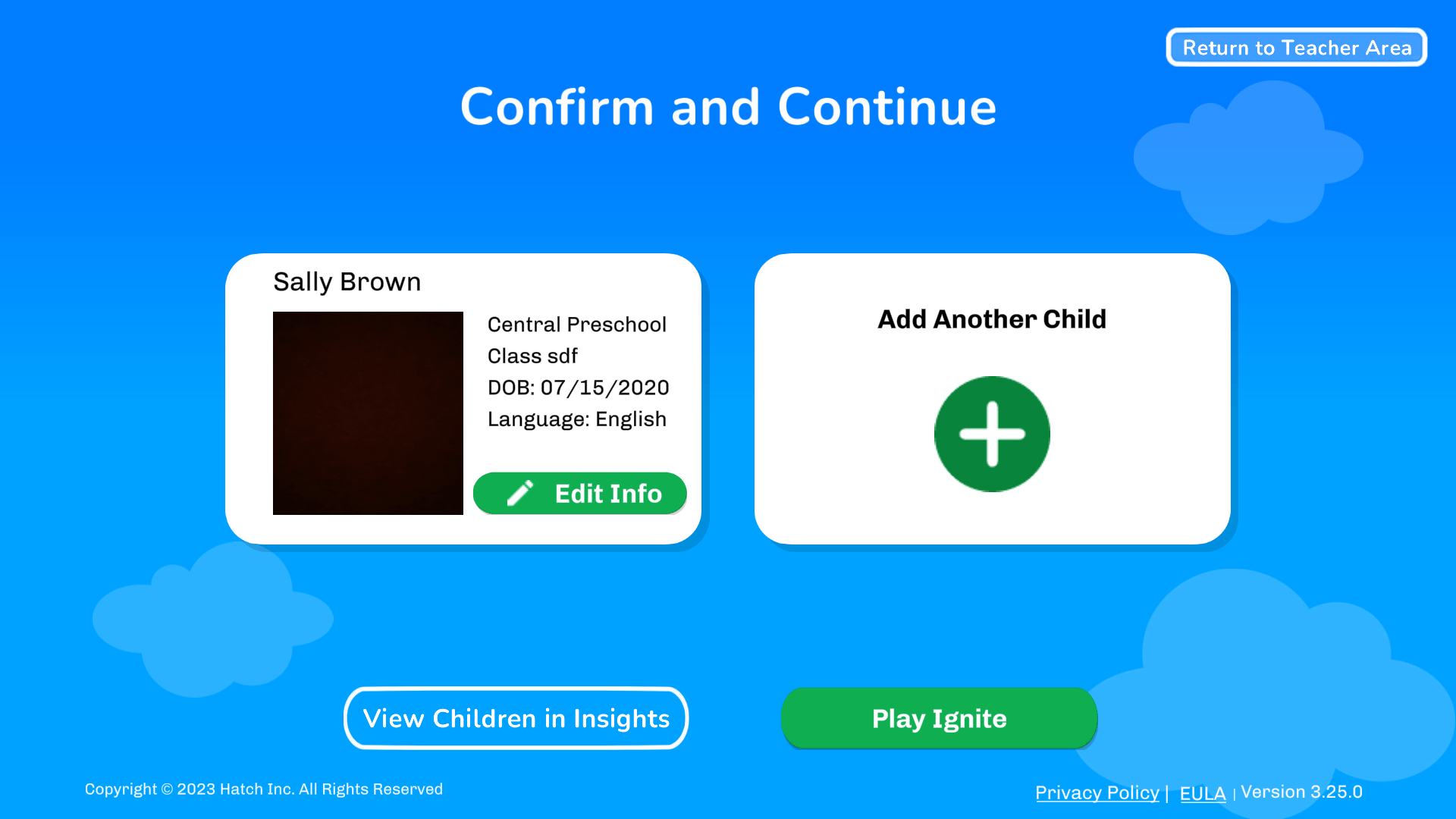 [Teachers] Add a Child in the Ignite™ App Hatch Support