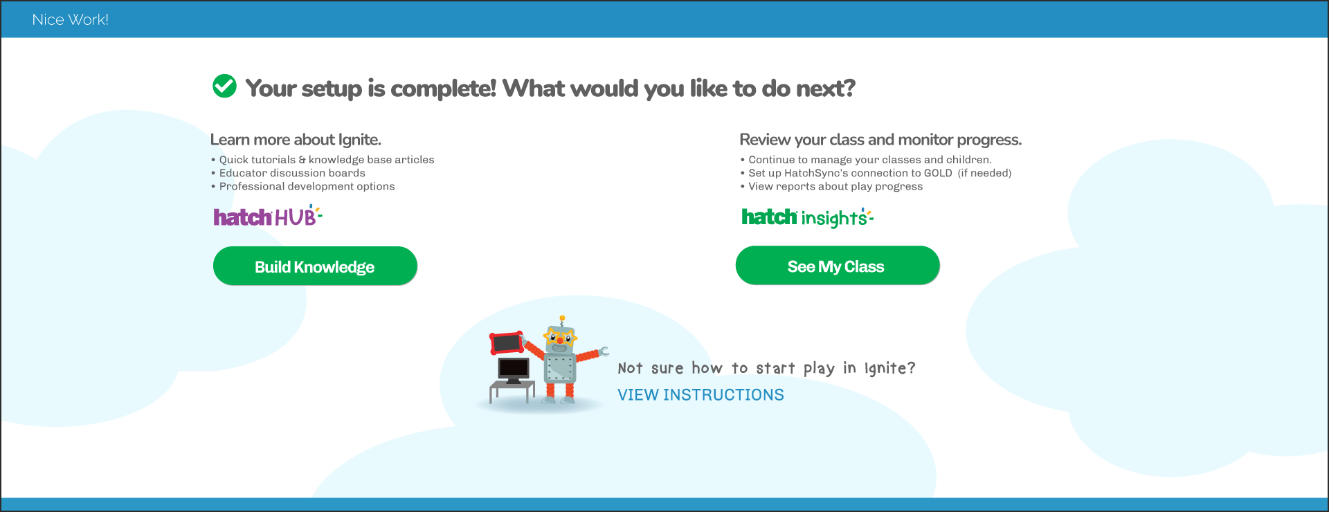 [Teachers] Getting Started and Setting Up Ignite by Hatch™ Hatch Support
