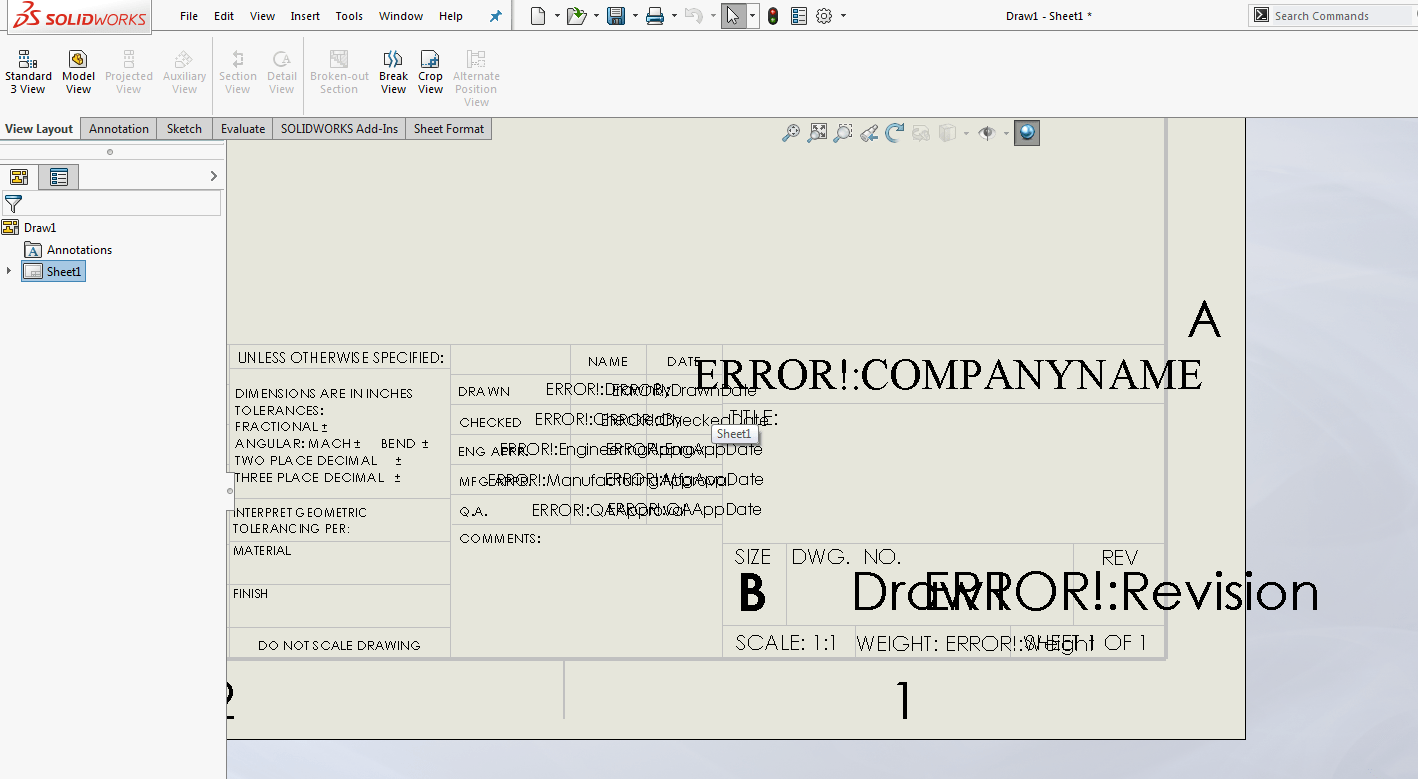 Errors showing in Drawing Notes (Annotation Link Errors) Hawk Ridge
