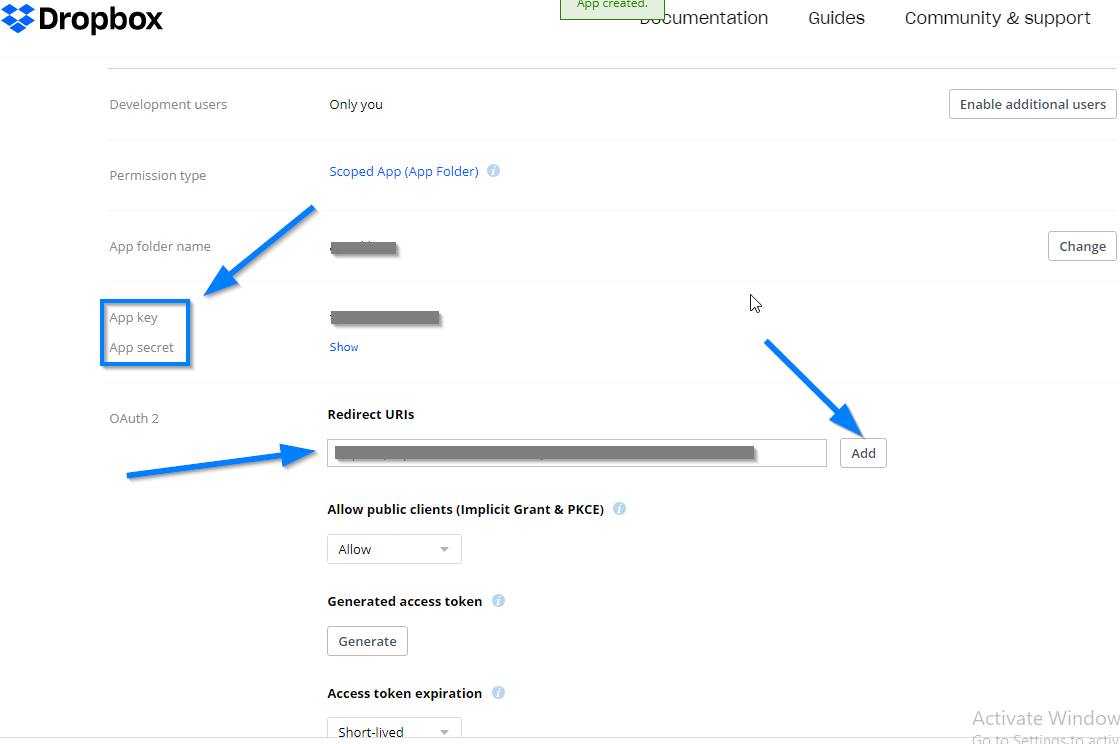 How to Get Dropbox App Key and Secret? Heateor Support Documents