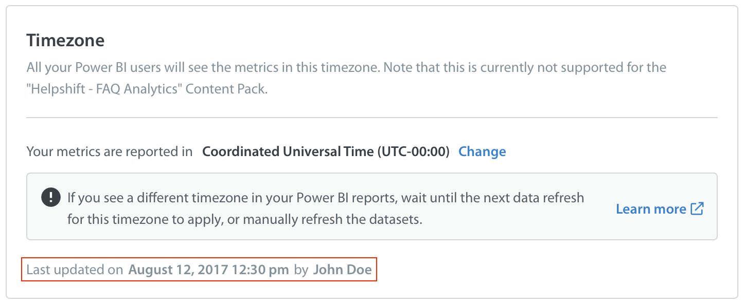 How do I set my time zone in Power BI? Helpshift Knowledge Base