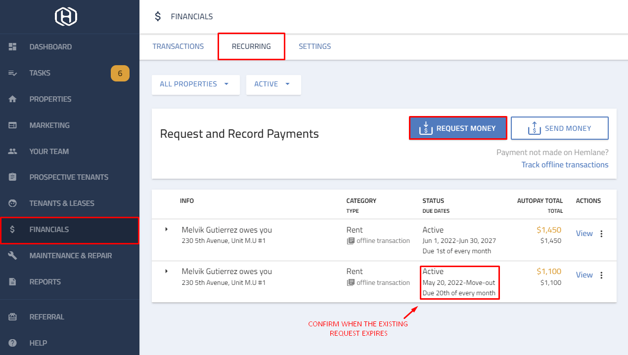How do I set up a lease renewal for tenants? Hemlane Support Center