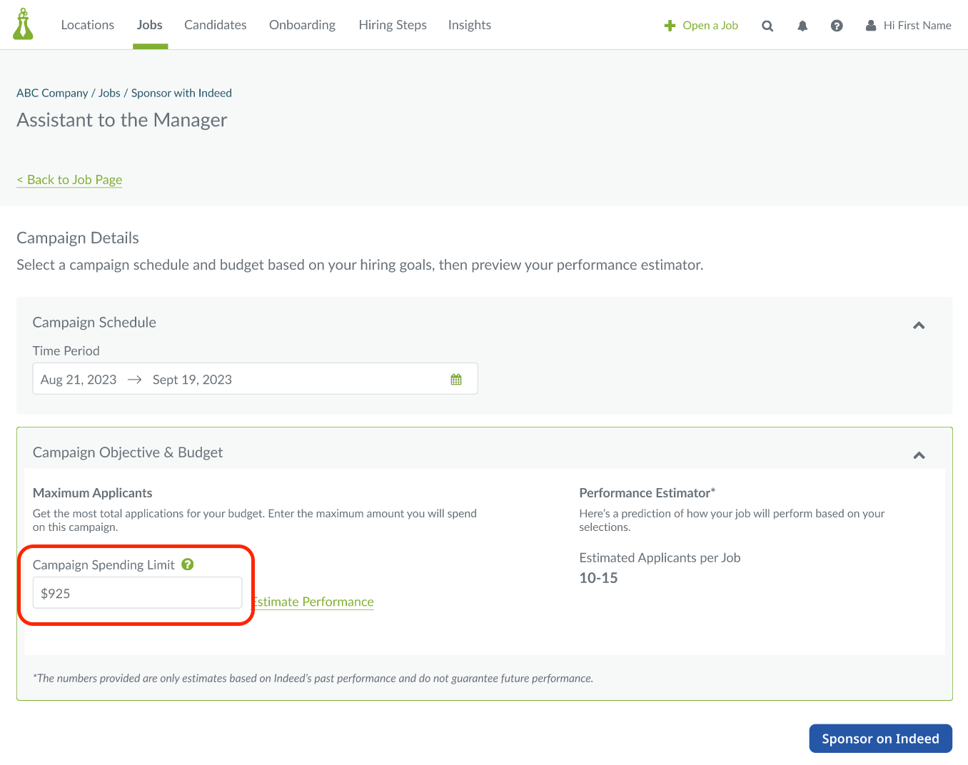 Sponsoring Jobs on Indeed Hireology