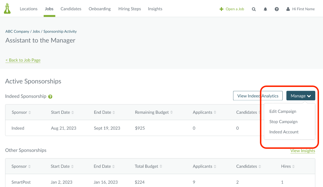 Sponsoring Jobs on Indeed Hireology