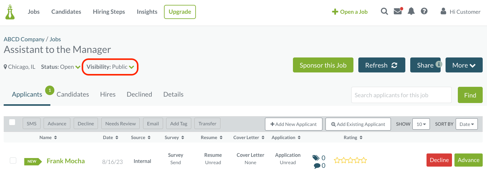 Sponsoring Jobs on Indeed Hireology