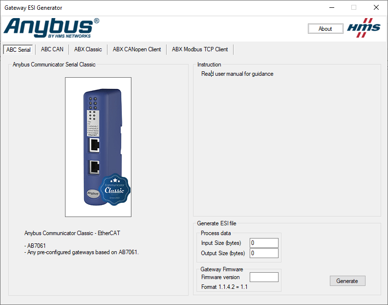 When to use the generic ESI file or create a customized one using the "Gateway ESI Generator