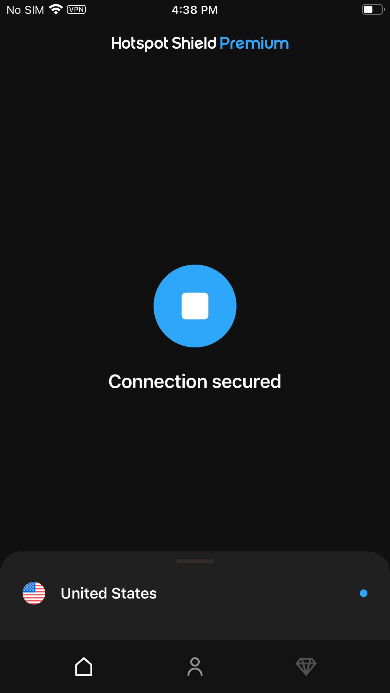 Why can't I disconnect Hotspot Shield VPN on my iOS device from the