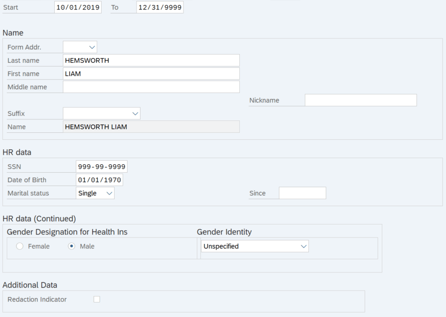 Personal Data Copy and Update Record HRMS Support Hub