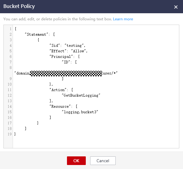 Configuring a Bucket Policy_Object Storage Service_OBS Browser+