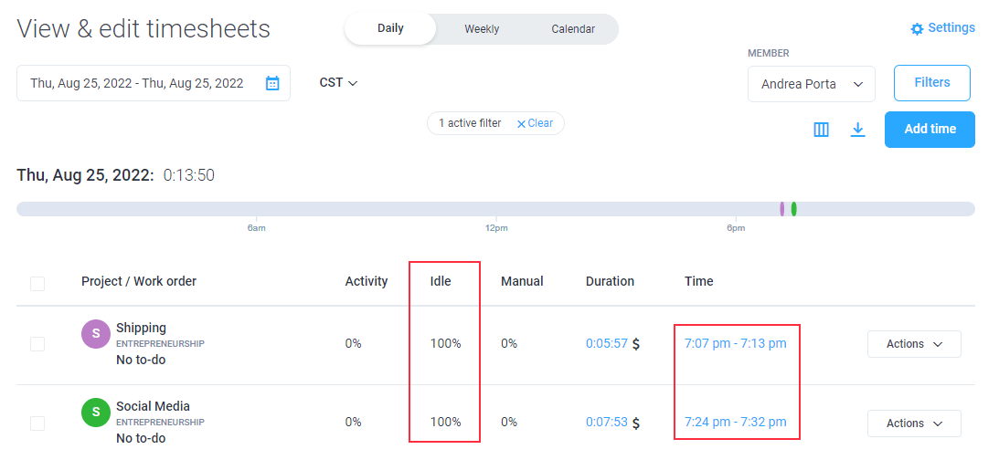 How do I get a report for idle time in Hubstaff? Hubstaff Support
