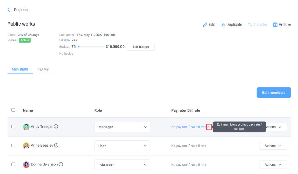 Setting different pay rates per project Hubstaff Support