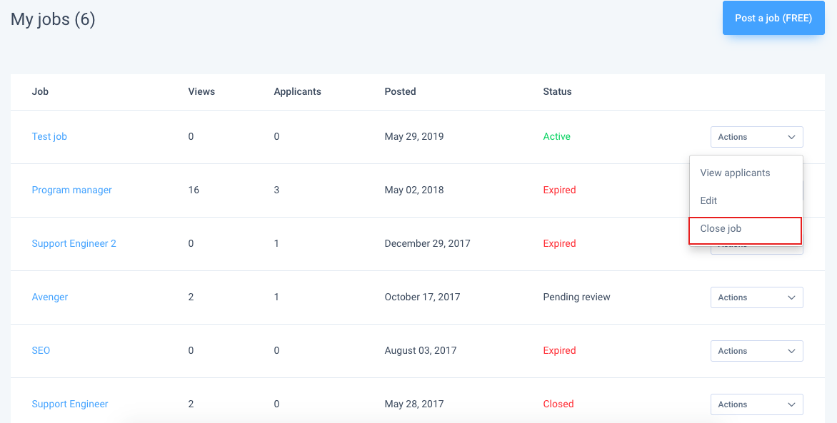 How to close a job post on Hubstaff Talent Hubstaff Support