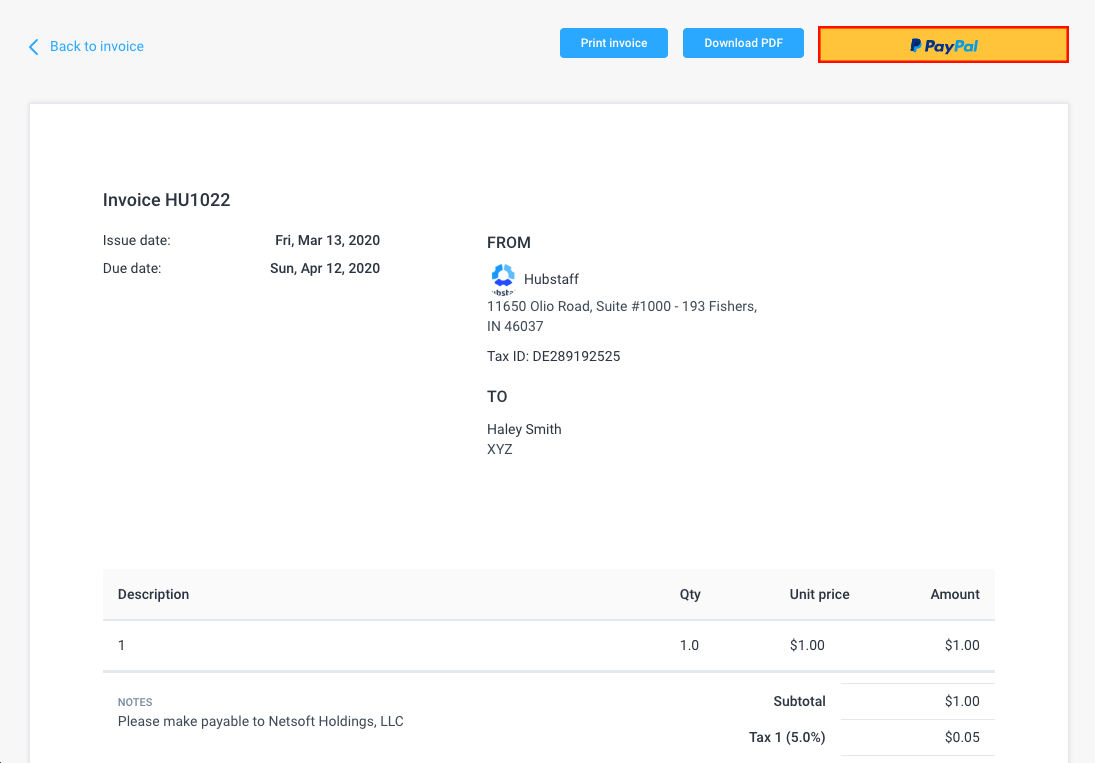 Send Client Invoices via PayPal with Hubstaff Hubstaff Support