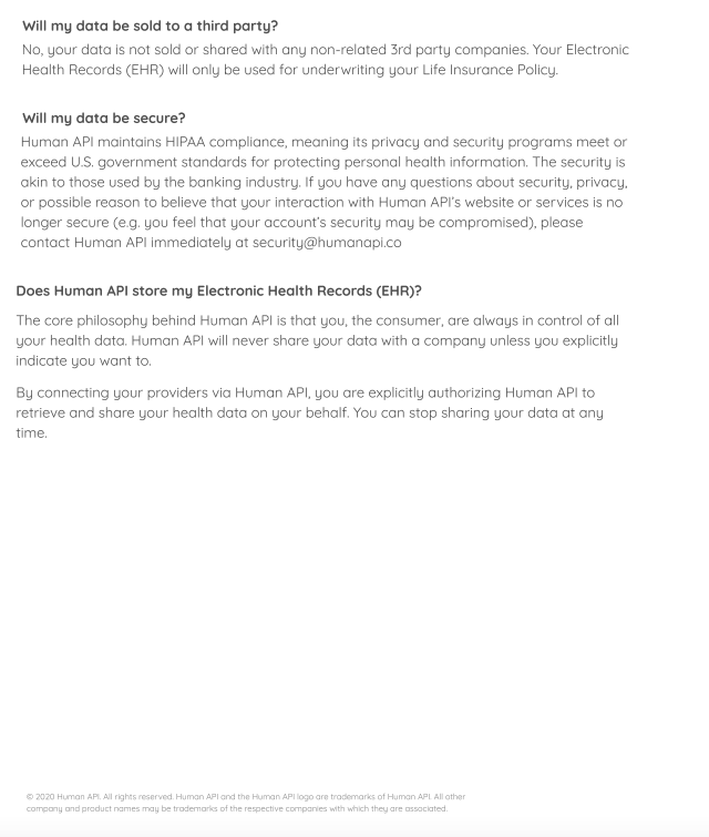 Connecting Electronic Health Records for Life Insurance Applicants