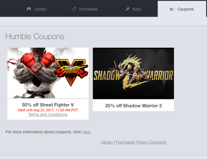 Viewing And Using Humble Coupons Humble Bundle