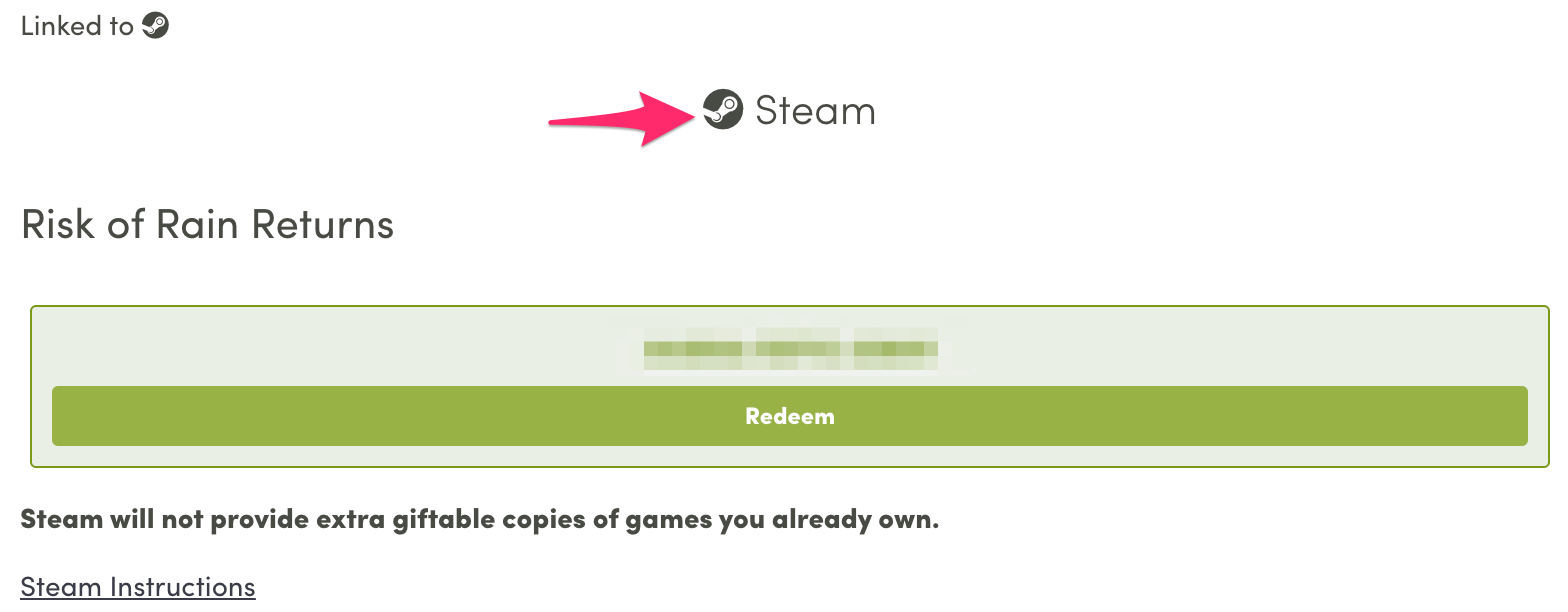Invalid Key Redemption Error in Steam Humble Bundle