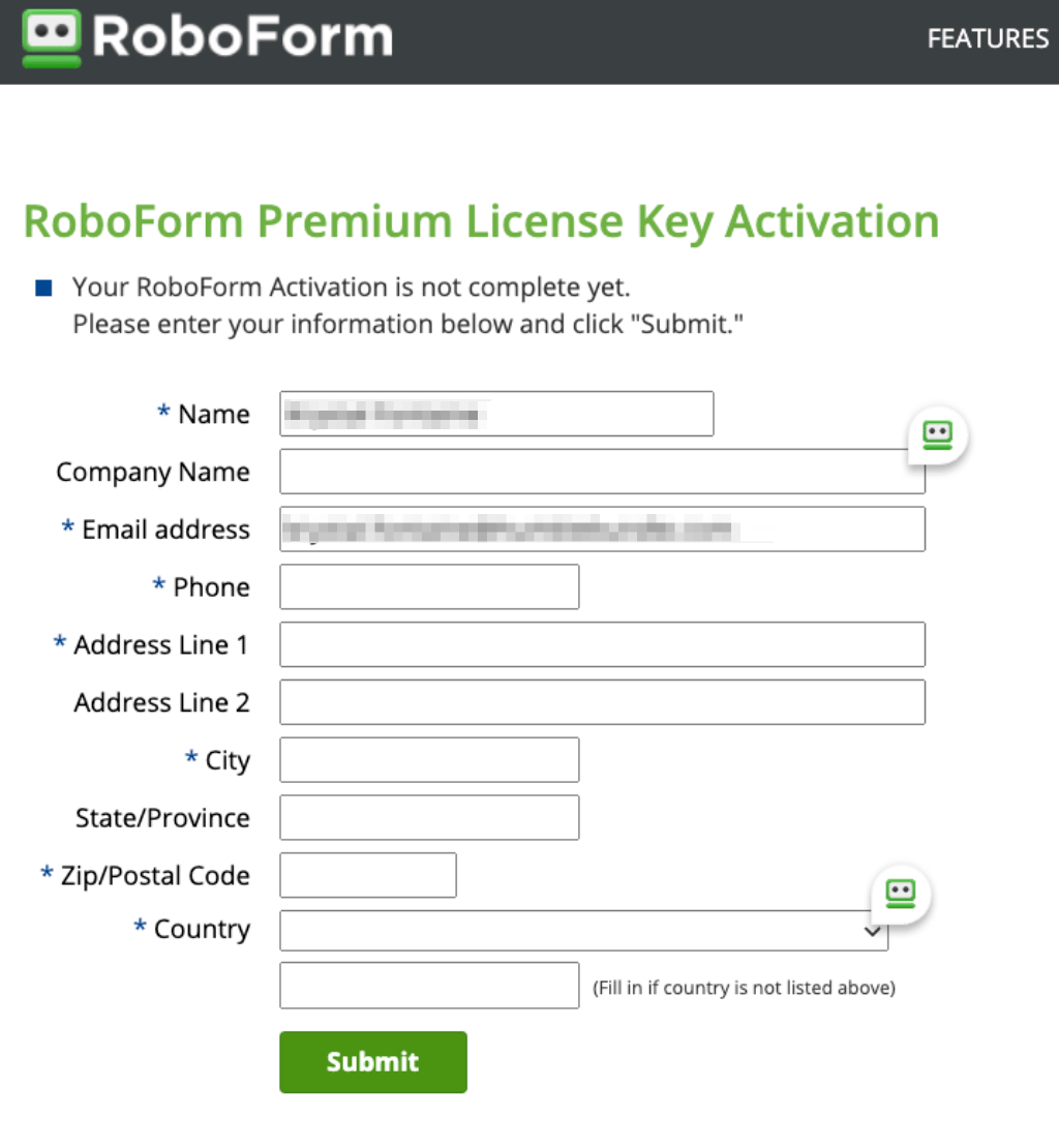 RoboForm Premium 12 Month Subscription Redemption Steps Humble Bundle