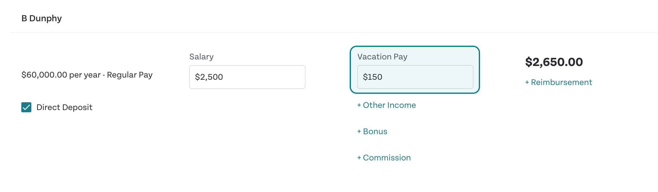 Vacationable earnings and how to payout "Vacation Pay" in Humi Humi