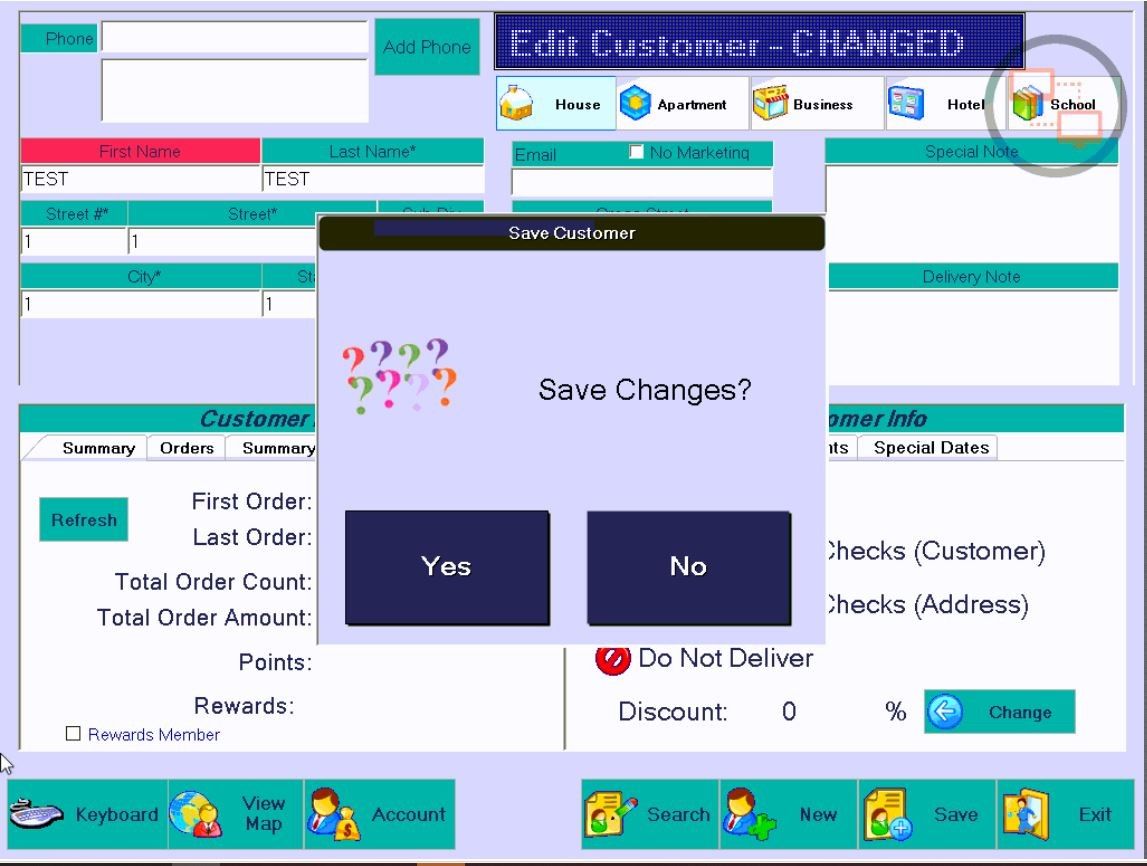 Inputting Customer Information HungerRush