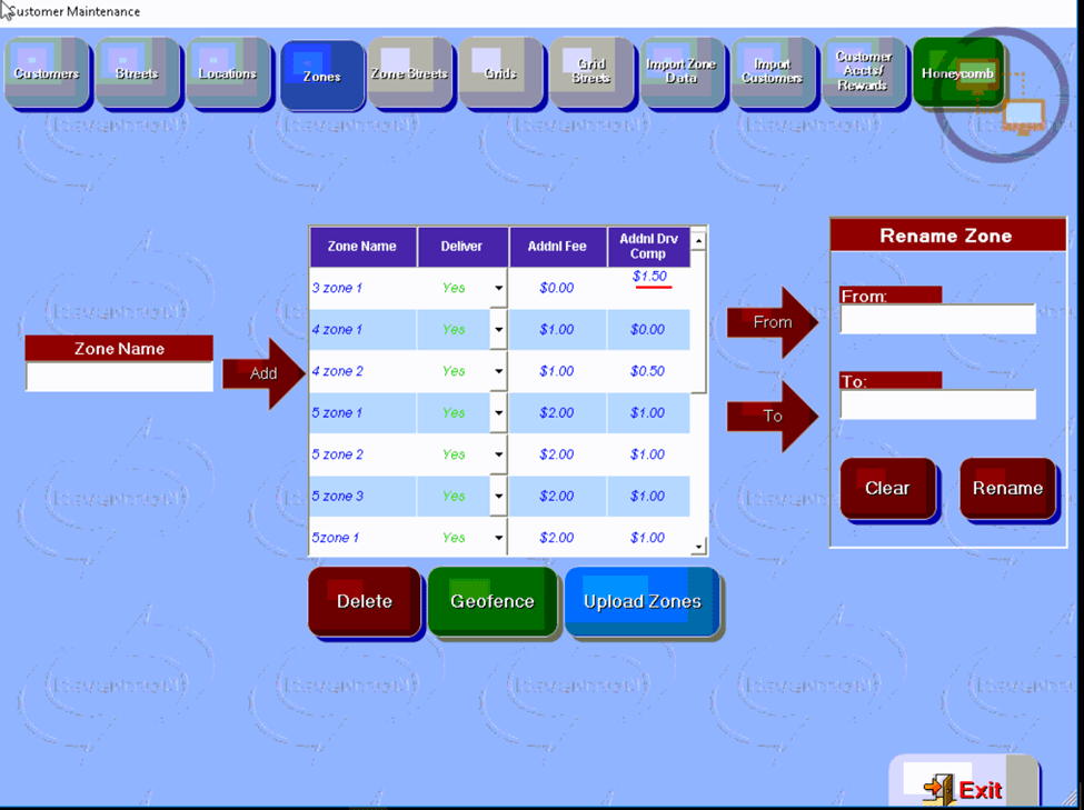 Adding Additional Driver Comp Per Zone HungerRush