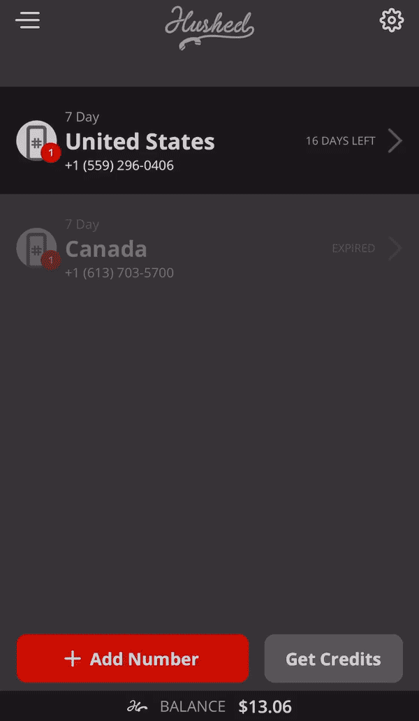 Extending/Upgrading Numbers How do I extend or upgrade my Hushed