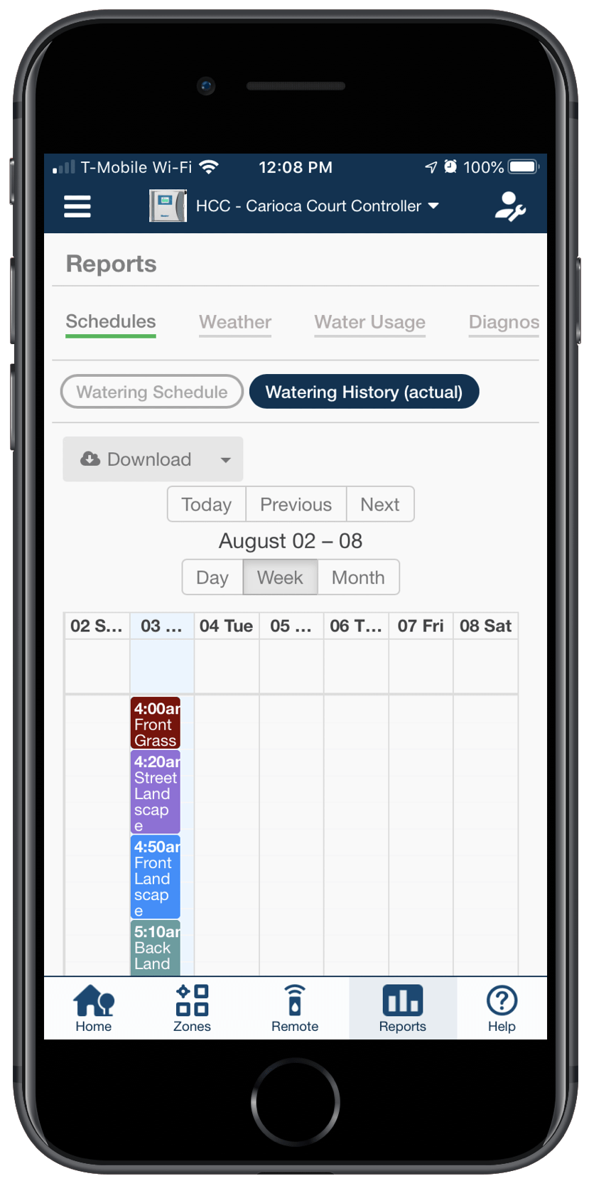 How to View Watering Schedule and History Reports Hydrawise