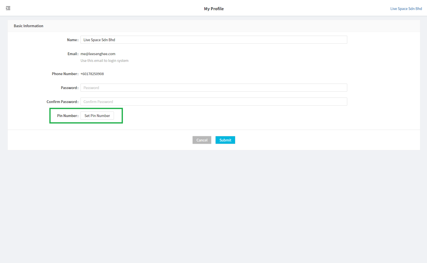 Setting Your Pin Number ibilikPlus User Guide & FAQ