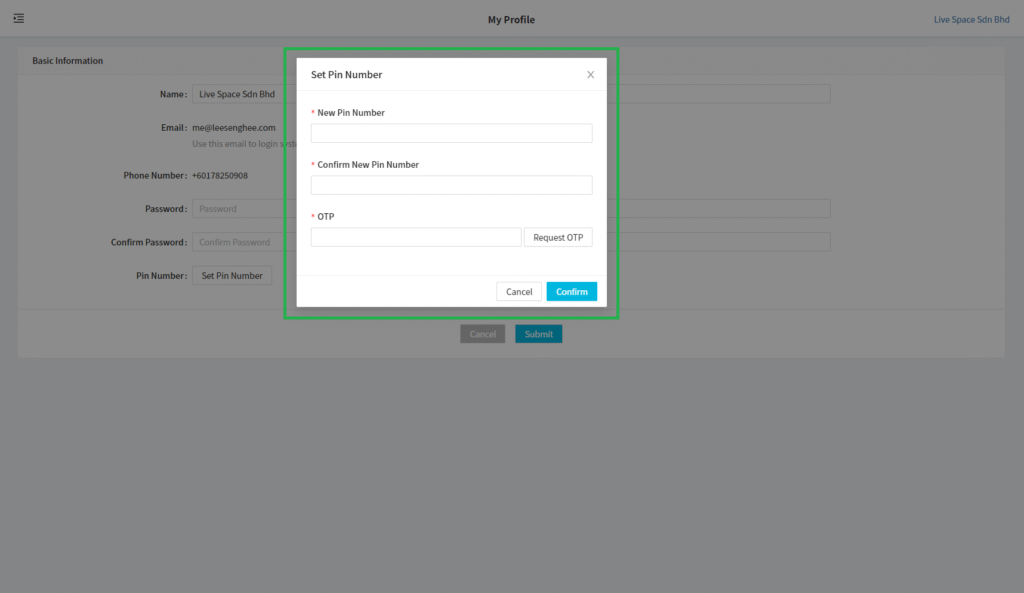 Setting Your Pin Number ibilikPlus User Guide & FAQ