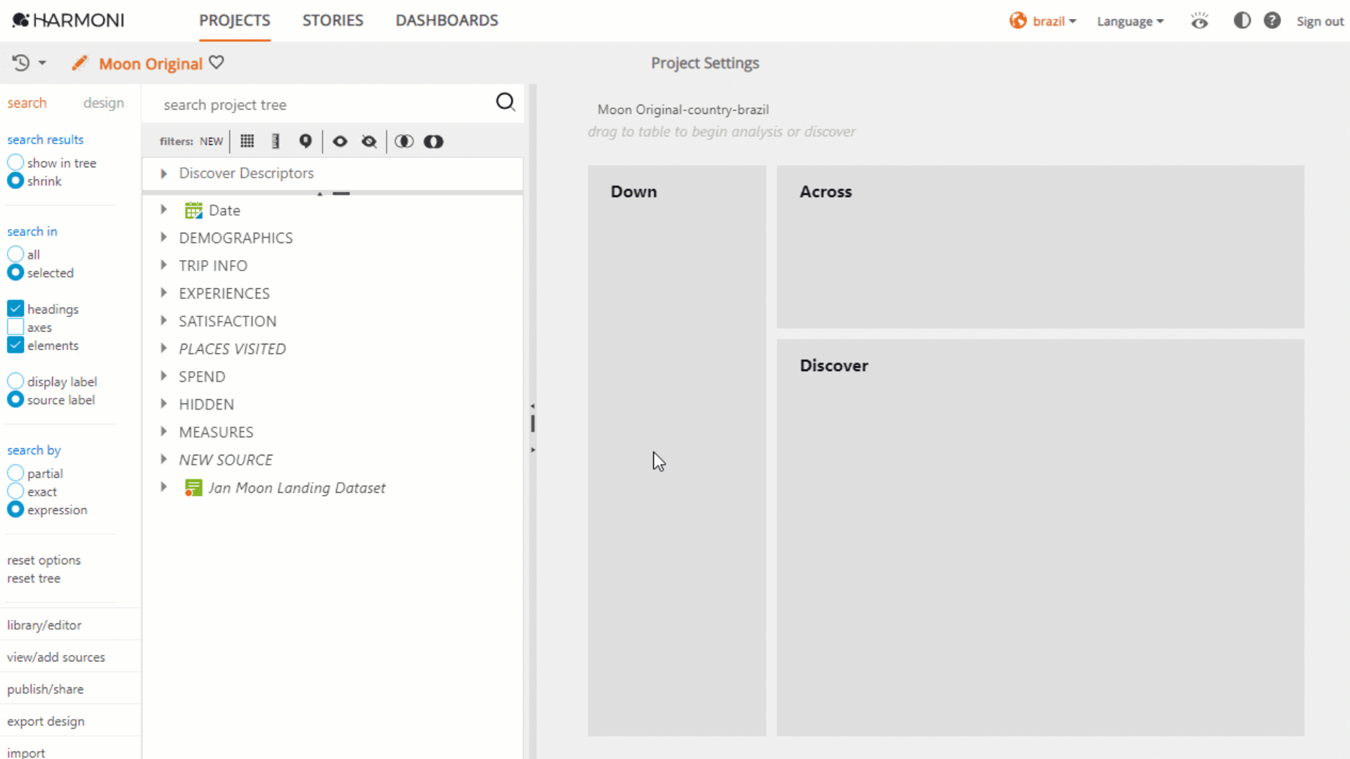 Project Search Search menu Support