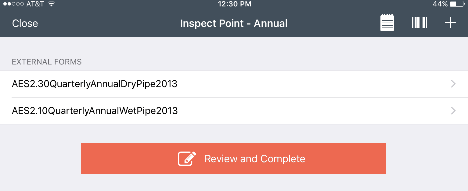 How to perform a California inspection on the iPad Inspect Point Help